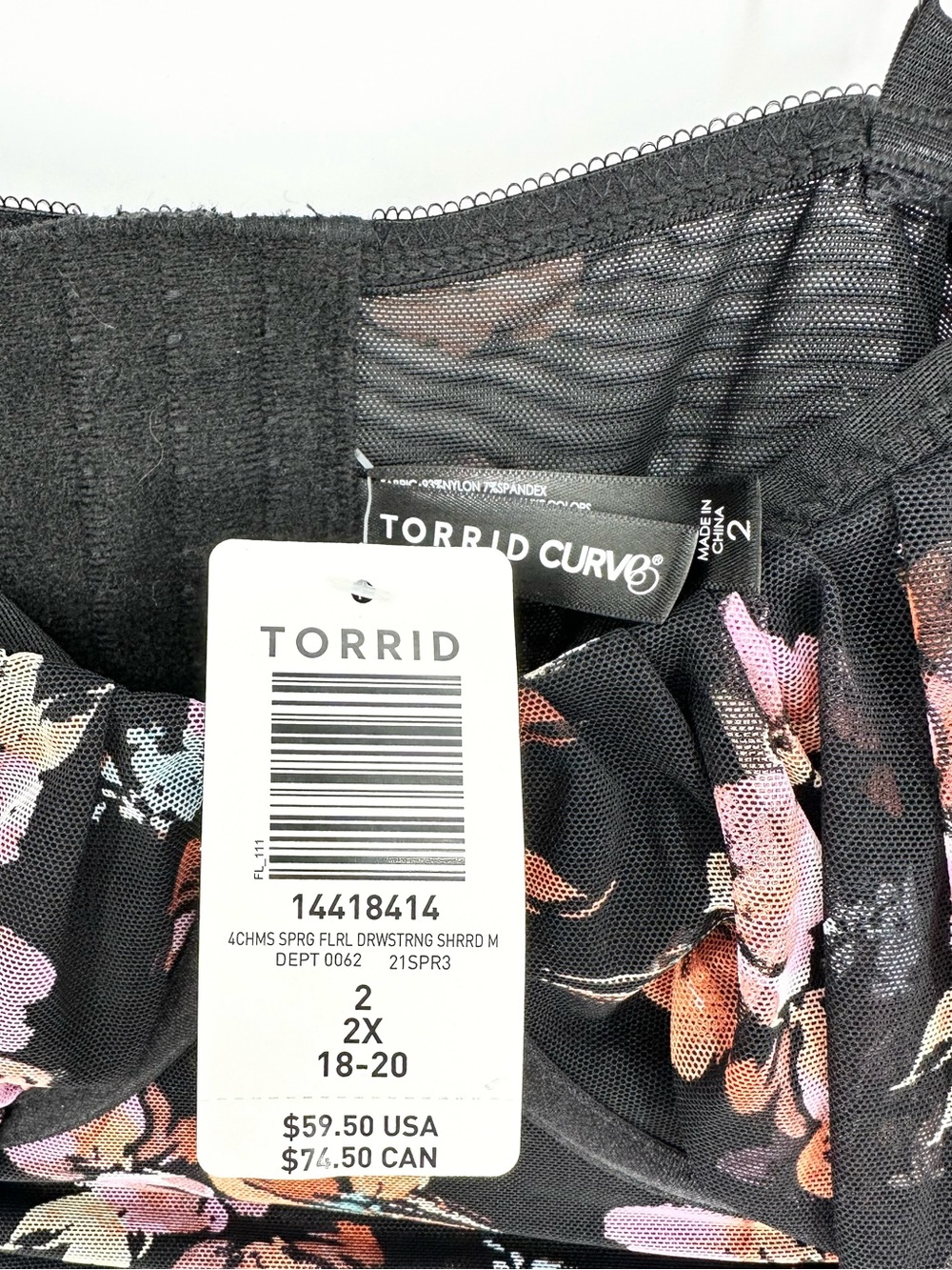 Torrid Curve Ruched Mesh Chemise - Picture 8 of 16